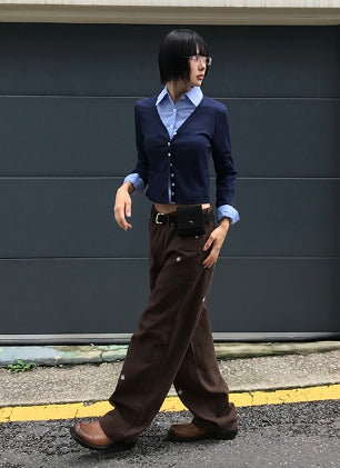(2-WAY) BAGGED SUEDE BELT